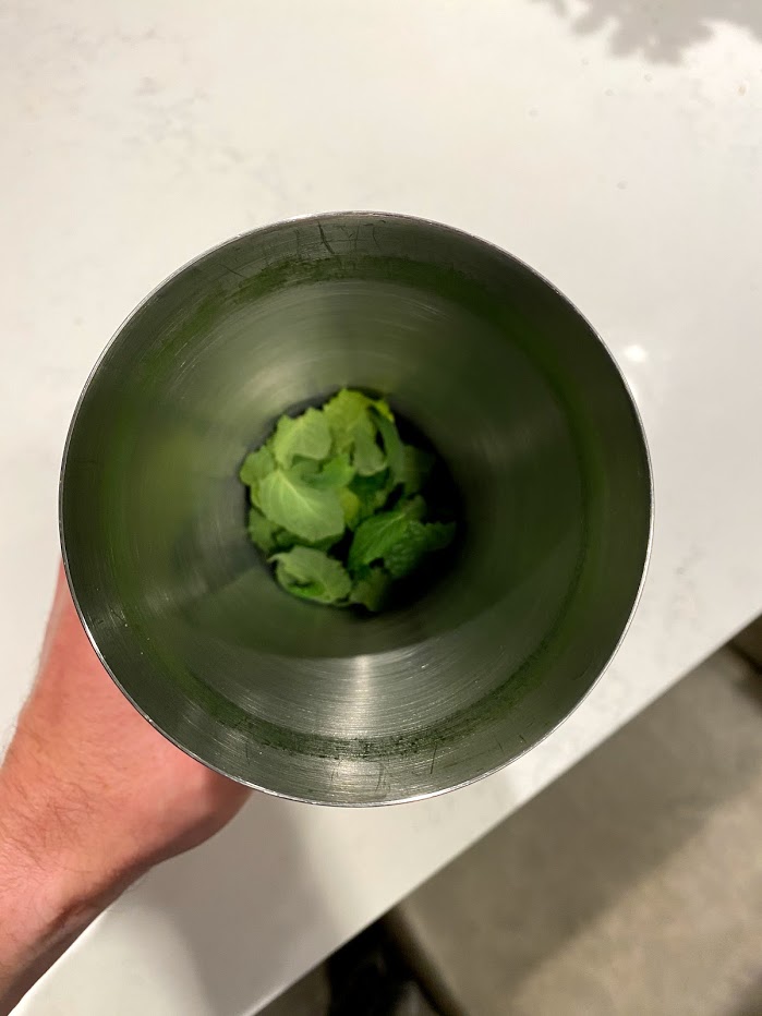 6g mint leaves prior to muddling